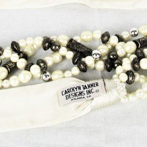 Carolyn Tanner Woven Faux Pearl Belt 36” to 45”